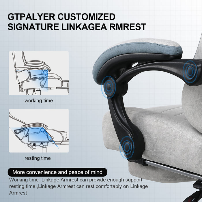 LR002 Spring Pocket Gaming Chair, Gray