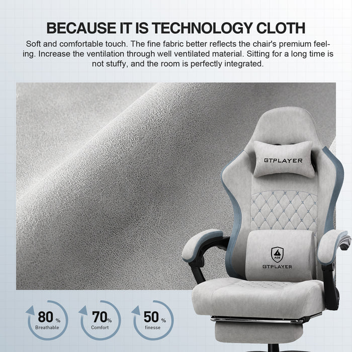 LR002 Spring Pocket Gaming Chair, Gray